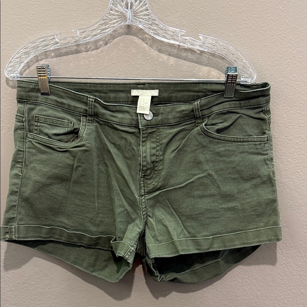 Divided Green Jean Shorts for Women